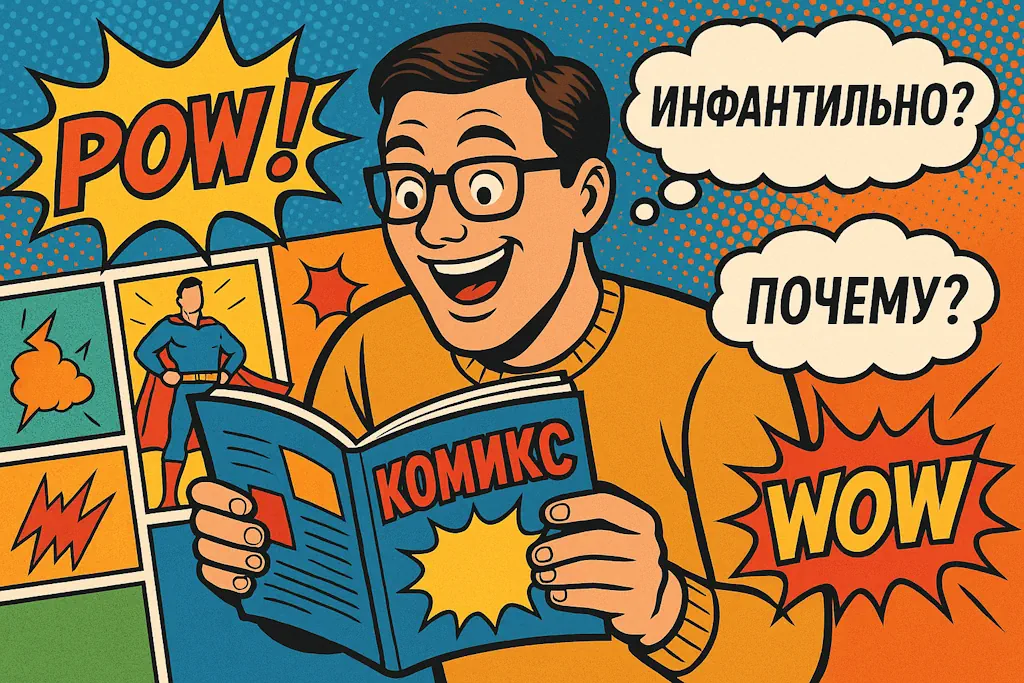 Инфантильное хобби? Почему взрослые читают комиксы